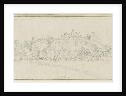 Tutbury Castle: pencil drawing, nd [1762-1802] by Stebbing Shaw