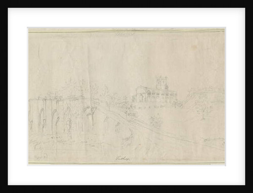 Tutbury Church and Castle - North East View by Stebbing Shaw
