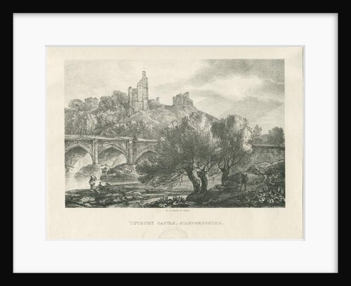 Tutbury Castle - South View: zincograph, nd [early 19th cent] by William P Sherlock