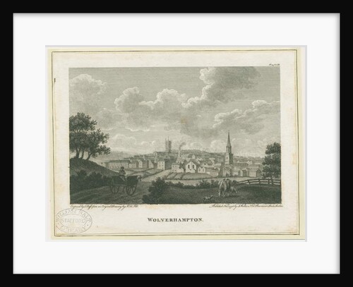 Wolverhampton - South West View: engraving, nd [c 1796] by John Walker