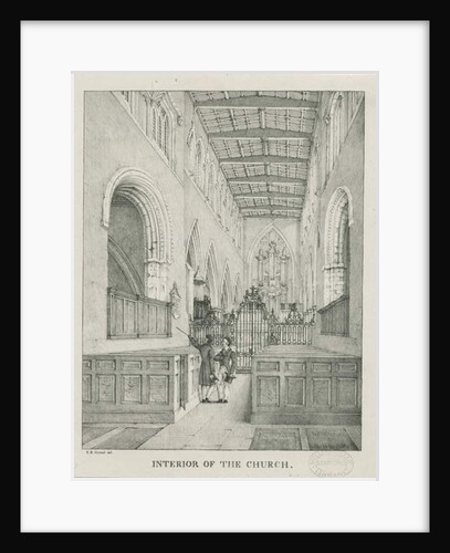 Interior of Tamworth Church by Etienne Bruno Hamel