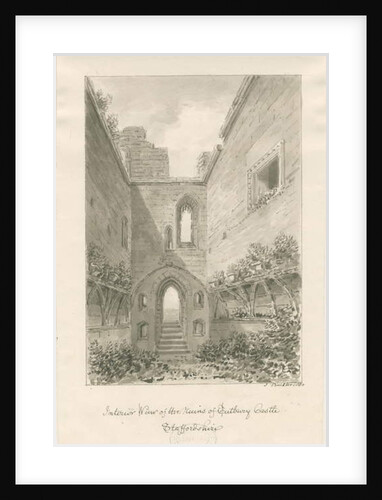 Tutbury Castle - Interior of Ruins by John Buckler