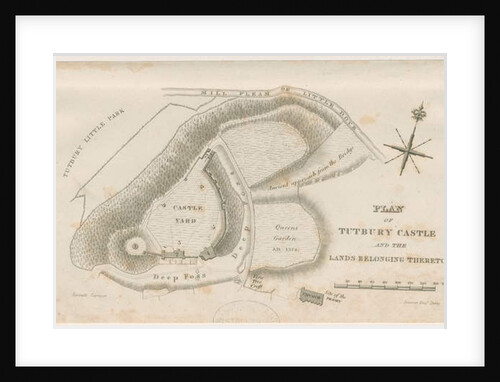 Tutbury Castle: Plan: engraving, nd [c 1832] by School English