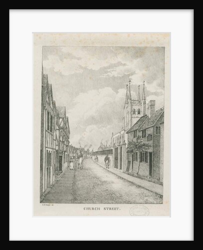 Tamworth - Church Street: lithograph by Etienne Bruno Hamel