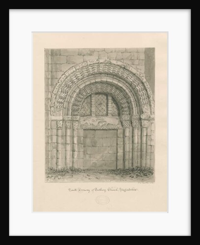 Tutbury Priory Church - South Doorway by John Chessell Buckler