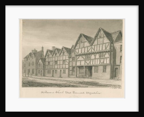 Tamworth - Old Houses in Church Street by John Buckler