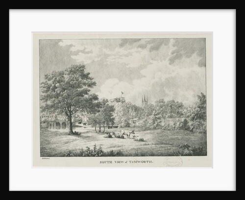 Tamworth - Distant View from South: lithographed, nd [1796-1865] by Etienne Bruno Hamel