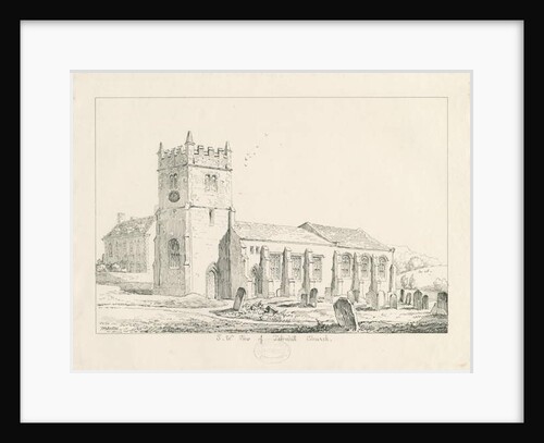 Tatenhill Church: pen and ink drawing, 1836 by Thomas Peploe Wood