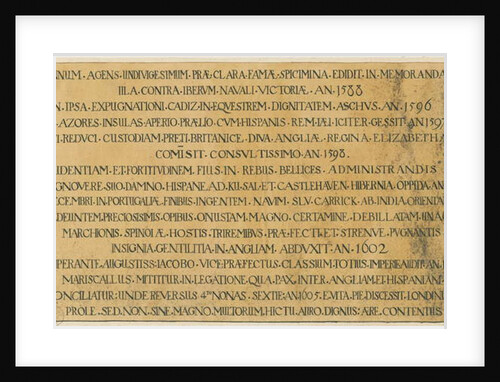 Wolverhampton - Latin epitaph of Admiral Richard Leveson in St. Peter's Church by School English