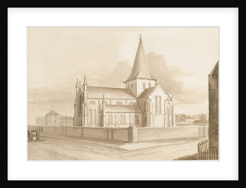 Wolverhampton - St. Mary's Church: sepia wash drawing, nd [1844] by Henry James Noyes