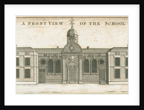 Wolverhampton - Grammar School: aquatint engraving, nd [c 1751] by School English