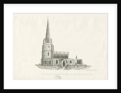 Uttoxeter Church [Old]: pen and ink drawing, 1836 by John Robert Fernyhough