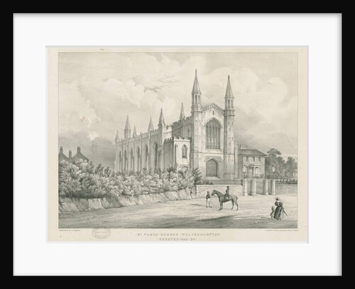 Wolverhampton - St. Paul's Church: lithograph, nd [mid 19th cent] by Charles Burton