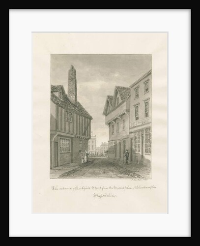 Wolverhampton - Lichfield Street: sepia drawing, 1846 by John Buckler