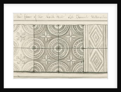 Uttoxeter Church - Coloured tiles found under floor of North Aisle by John Robert Fernyhough