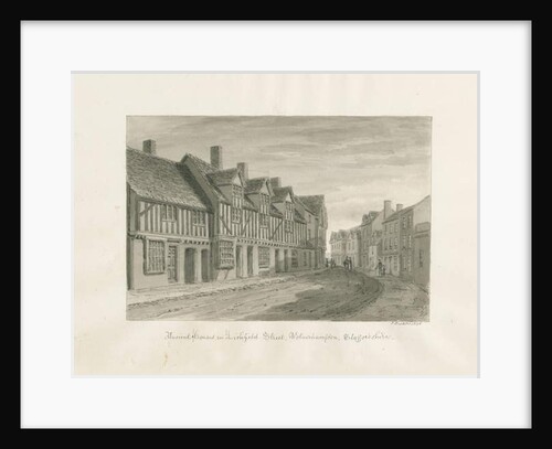 Wolverhampton - Ancient Houses in Lichfield Street by John Buckler