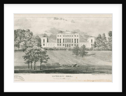 Uttoxeter - Doveridge Hall: lithograph, nd [c 1839] by School English