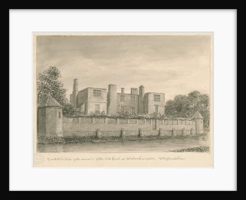 Wolverhampton - The Old Hall: sepia drawing, 1837 by John Buckler