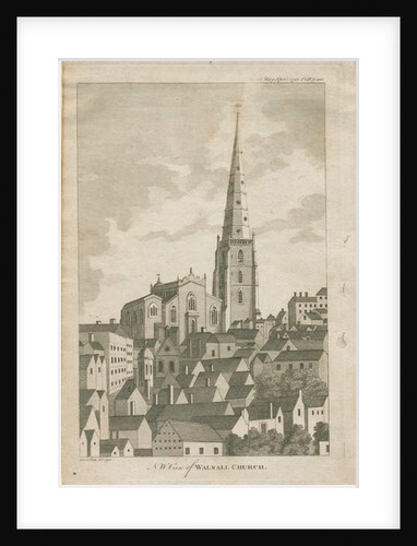 Walsall Church: engraving, 1794 by Stebbing Shaw