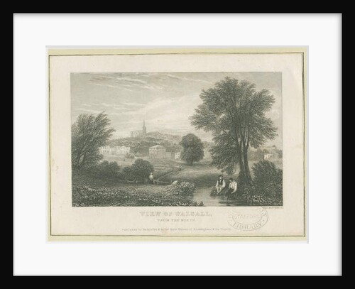 Walsall Town - North View: engraving, nd [19th cent] by School English