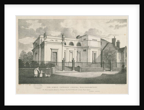 Wolverhampton - The Roman Catholic Chapel: lithograph by Robert Noyes