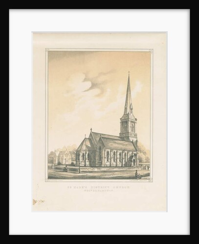 Wolverhampton - St. Mark's District Church: tinted lithograph, nd [?mid 19th cent] by School English