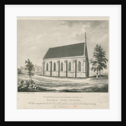 Walsall Wood Church: lithograph by School English