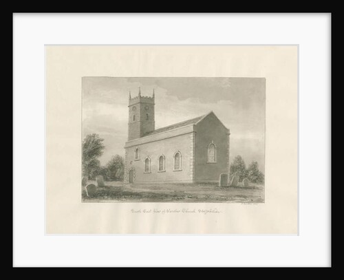 Warslow Church: sepia drawing, 1847 by John Buckler