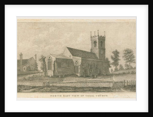 Yoxall Church: engraving, nd [c 1798] by Stebbing Shaw