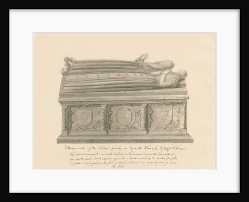 Yoxall Church - Monument of the Welly's family by John Buckler