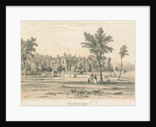 Westwood Hall: tinted lithograph by Charles Joseph Hullmandel