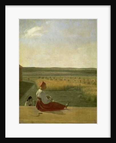 Harvesting in Summer, 1820s by Aleksei Gavrilovich Venetsianov