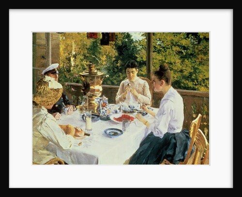 At the Tea-Table, 1888 by Konstantin Alekseevich Korovin