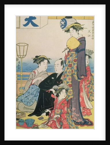 Women of the Gay Quarters, right hand panel of a diptych by Torii Kiyonaga