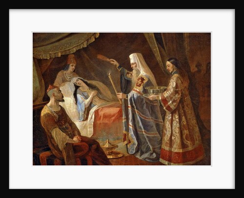 Metropolitan Alexis Healing the Tatar Queen Taidula from Blindness by Yakov Fyodorovich Kapkov