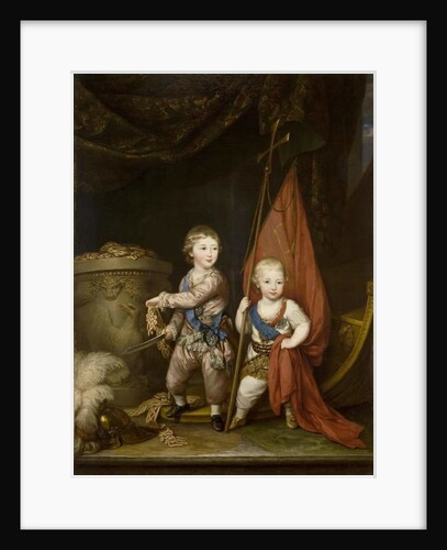 Portrait of Grand Dukes Alexander Pavlovich and Constantine Pavlovich, as children, 1781 by Richard Brompton