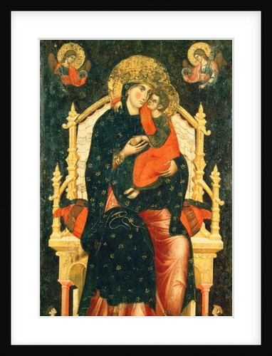 Madonna and Child Enthroned with Donors by Pietro di Giovanni Lianori