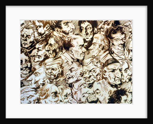 Self portrait with portraits of Giacomo Quarenghi and Thomas de Thomon by Alexander Orlowski