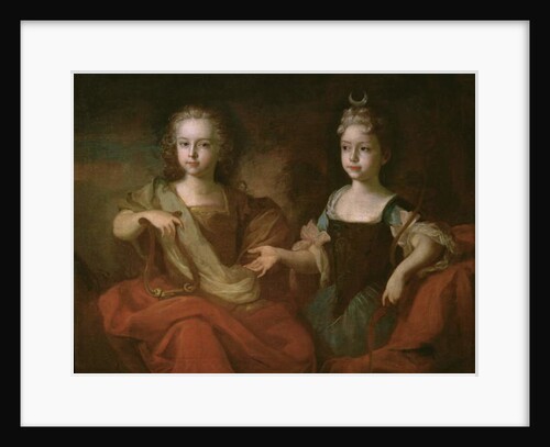 Tsarevich Peter Alekseevitch and Tsarevna Nathalie Alekseevna as Apollo and Diana, c.1722 by Louis Caravaque