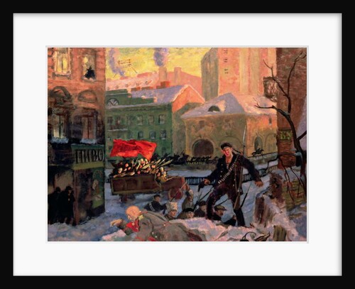 October 1917 in Petrograd by Boris Mikhailovich Kustodiev