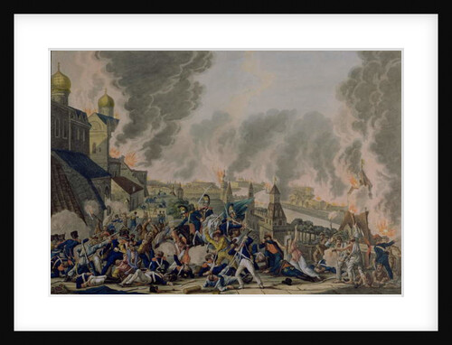 The Burning of Moscow, 15th September 1812, 1813 by Johann Lorenz Rugendas