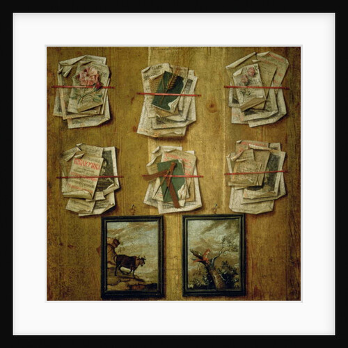 Still Life with Book Sheets and Pictures, 1783 by School Russian