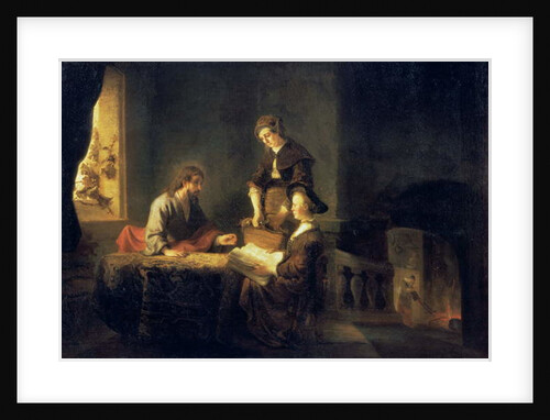 Christ in the House of Martha and Mary by (studio of) Rembrandt Harmensz. van Rijn