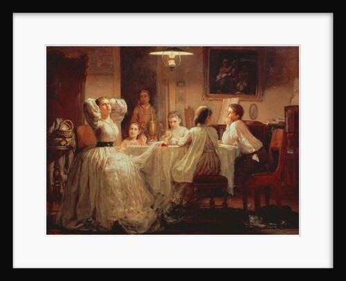 Sewing of the Dowry, 1866 by Vasily Maximov