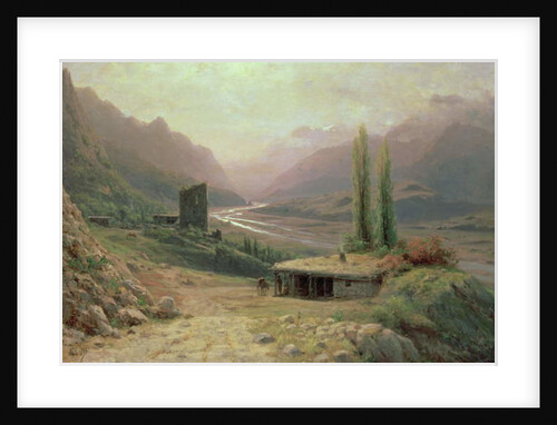 Caucasian Canyon, 1893 by Lef Feliksovich Lagorio