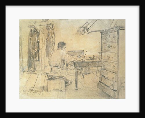 Leo Tolstoy in his Study, 1891 by Ilya Efimovich Repin