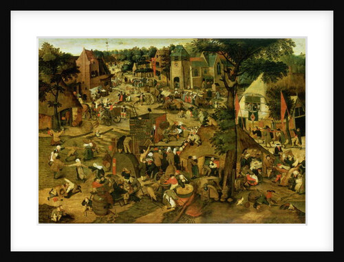 Fair with Theatrical Presentation c.1600 by Pieter the Younger Brueghel