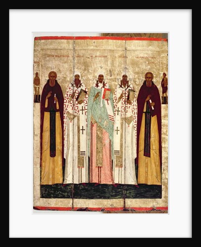 St. Sergius of Radonesh with the Saints of Rostov, late 15th century by School Russian