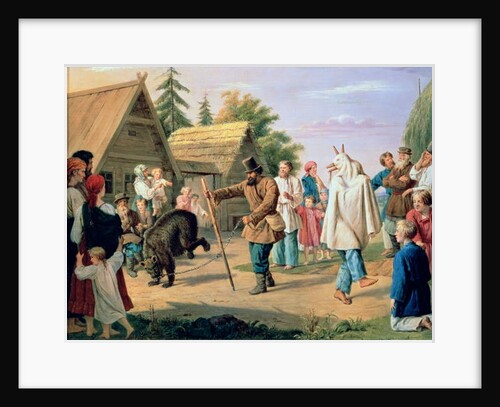 Buffoons in a Village, 1857 by Francois Nicholas Riss