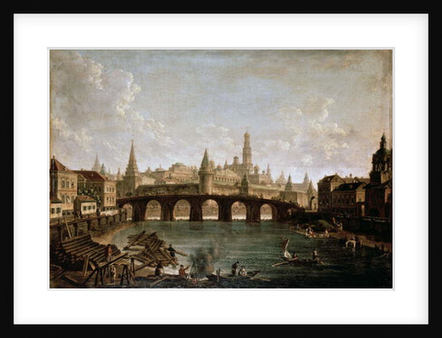 View of the Kremlin and the Kamenny Bridge in Moscow, 1810s by Fedor Yakovlevich Alekseev